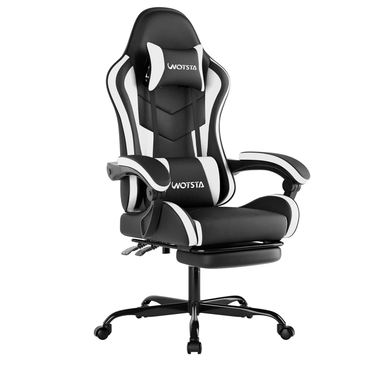 Silla Gaming WOTSTA Ergonómica con Reposapiés y Masaje Lumbar